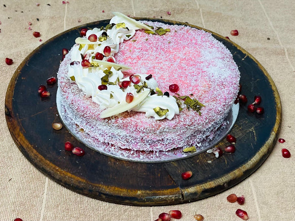 POMEGRANATE LAMINGTON CAKE