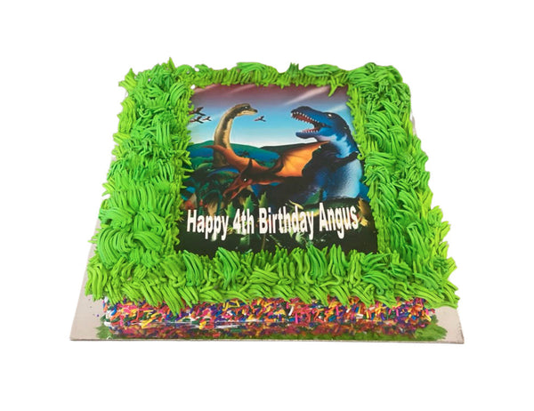 Dinosaur Theme Birthday Cake