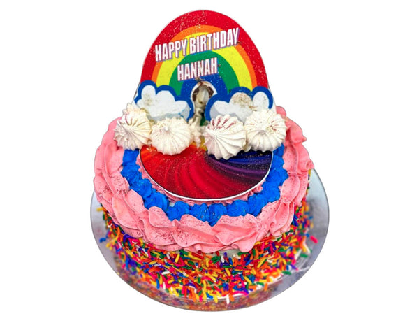 Rainbow Birthday Cake with Sprinkles