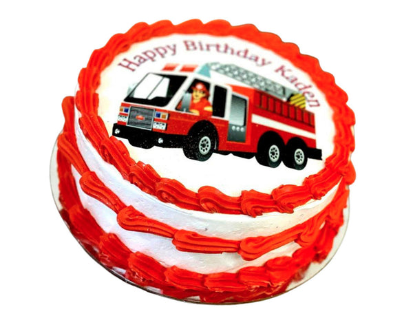 Fire Truck Birthday Cake