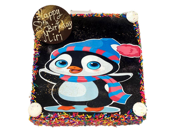 Penguin Character Birthday Cake